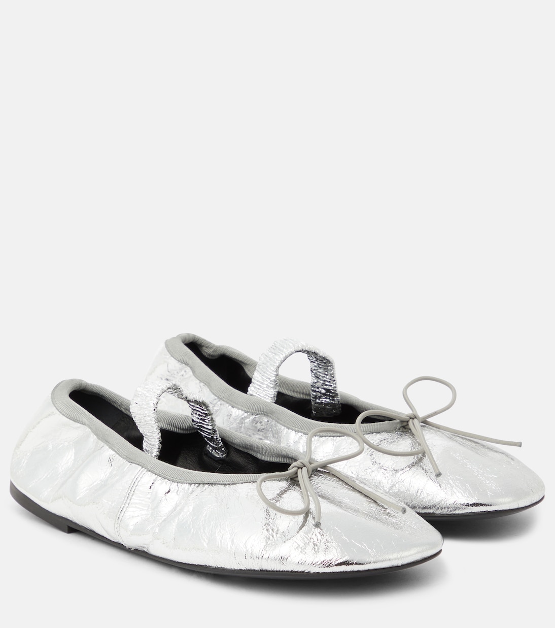 Metallic leather ballet flats | Proenza Schouler