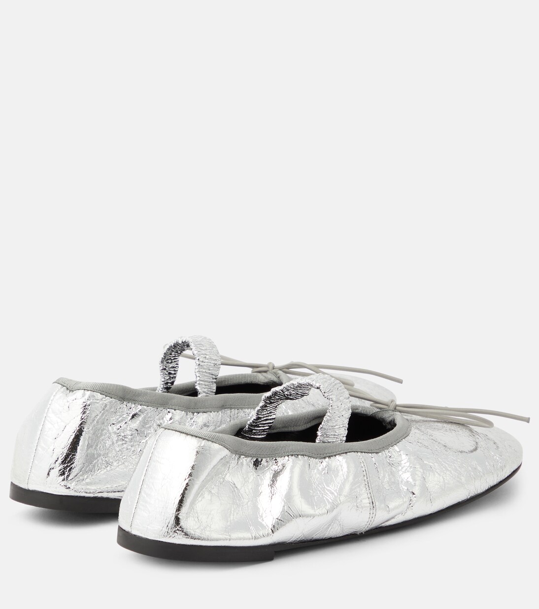 Metallic leather ballet flats | Proenza Schouler