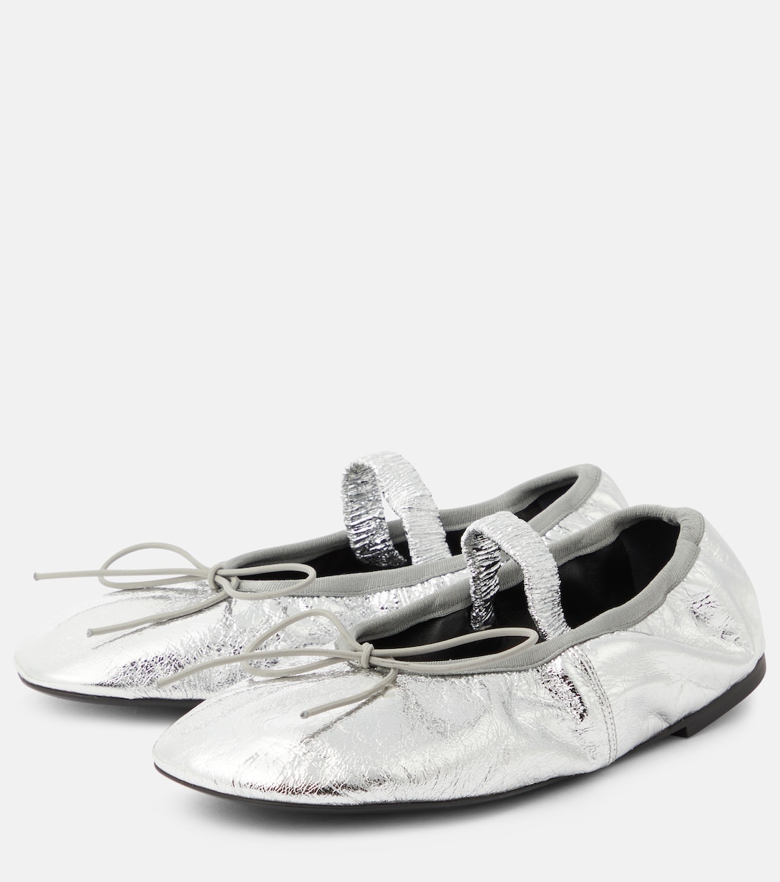 Metallic leather ballet flats | Proenza Schouler