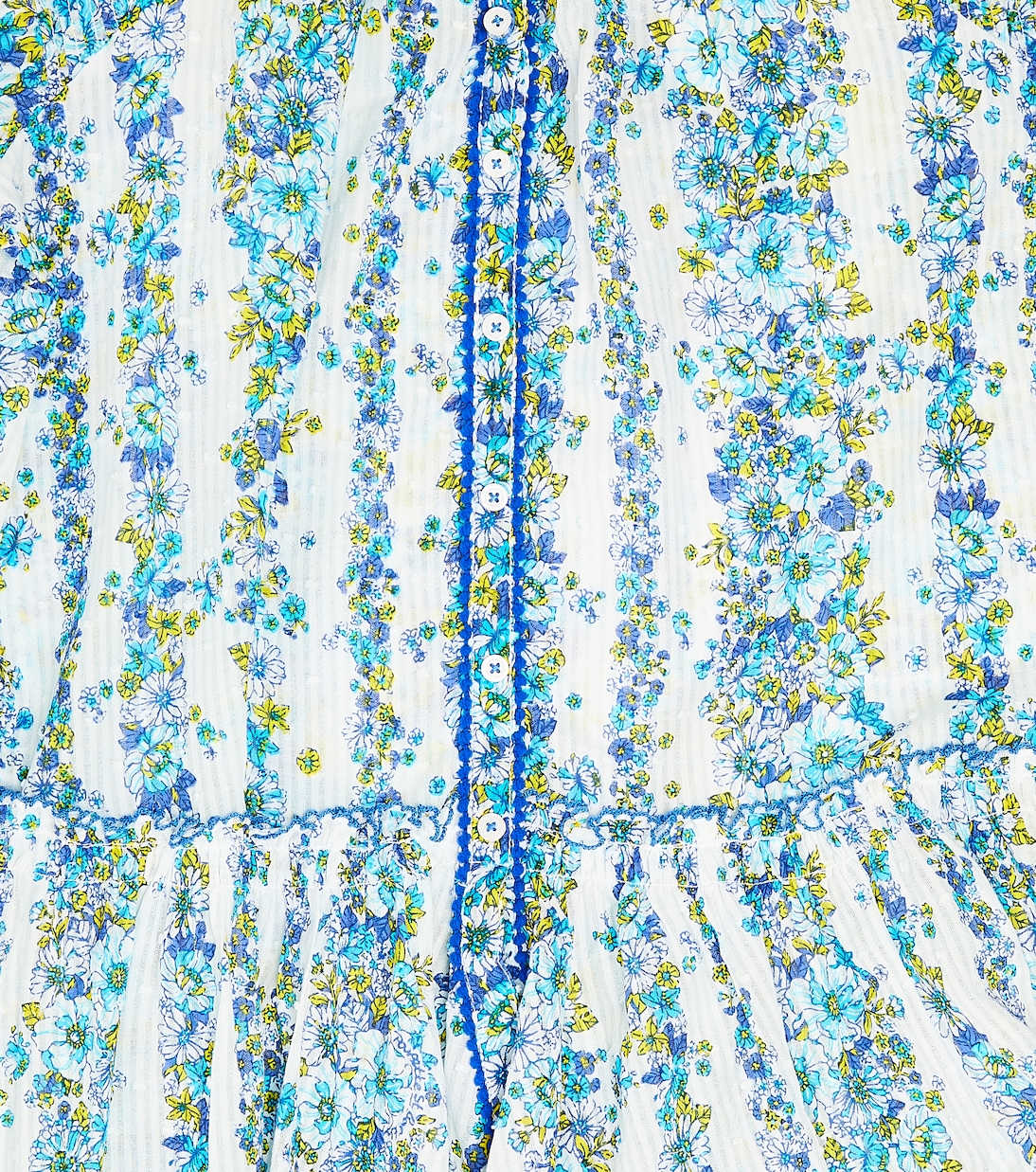 Andrea striped floral cotton dress | Poupette St Barth Kids