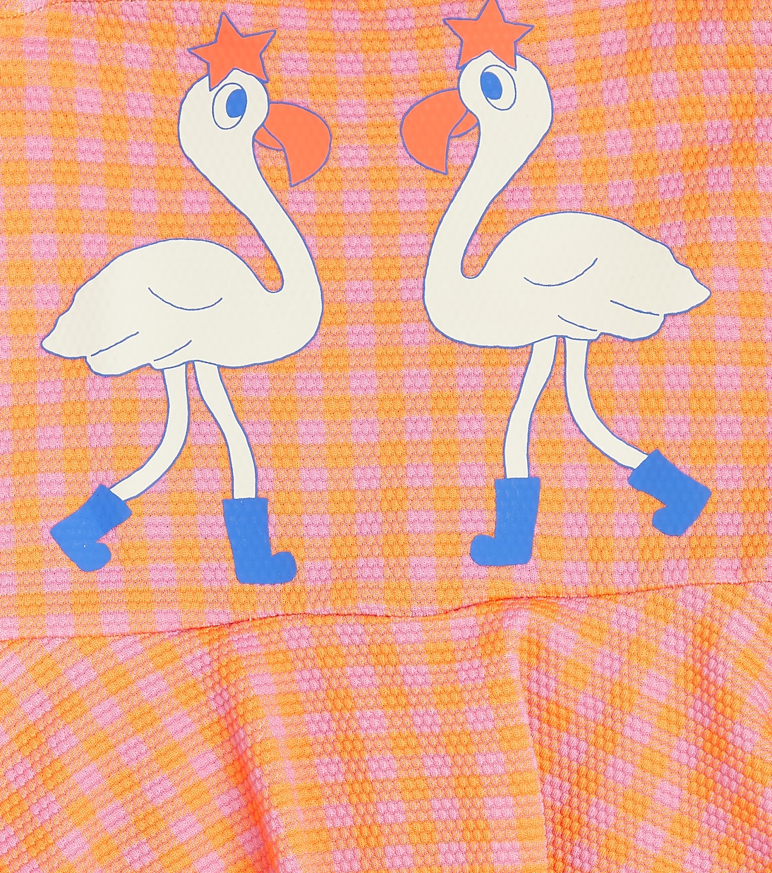 Flamingos checked swimsuit | Tinycottons