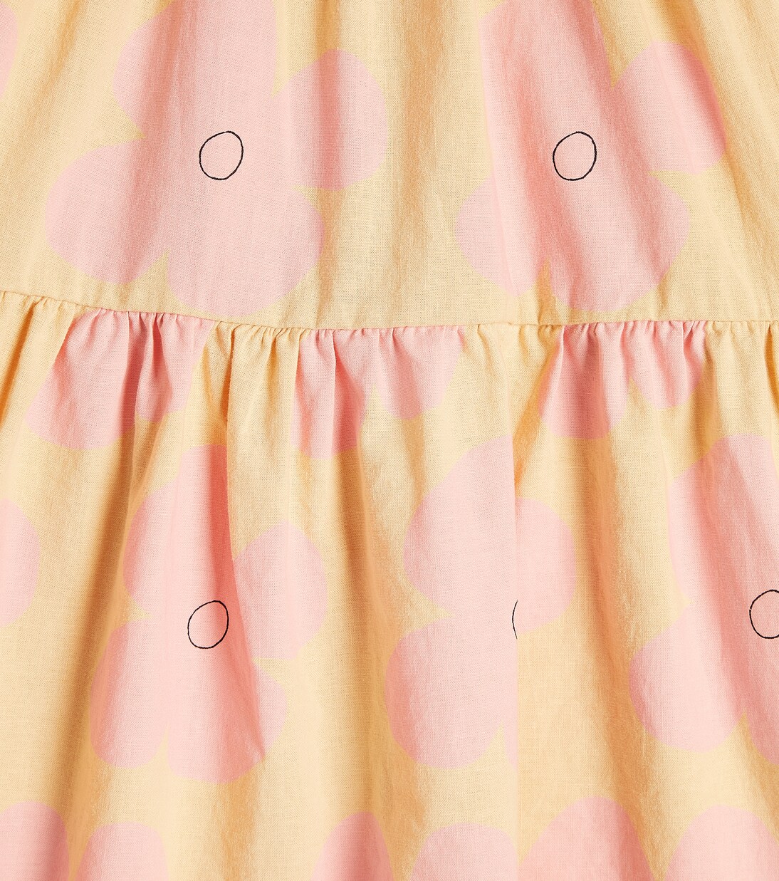 Vestido Pink Flower de algodón a capas | Jellymallow