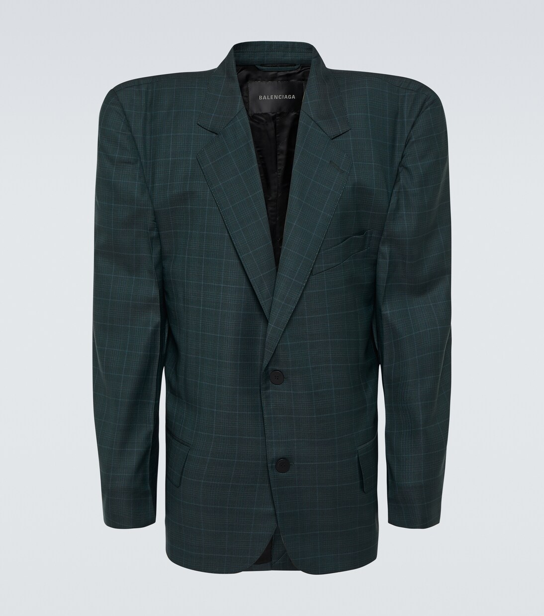 Boxy checked wool blazer | Balenciaga