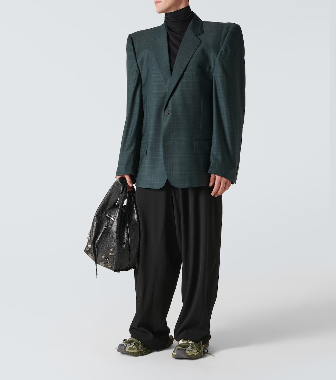 Boxy checked wool blazer | Balenciaga