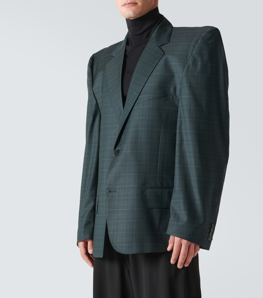 Boxy checked wool blazer | Balenciaga