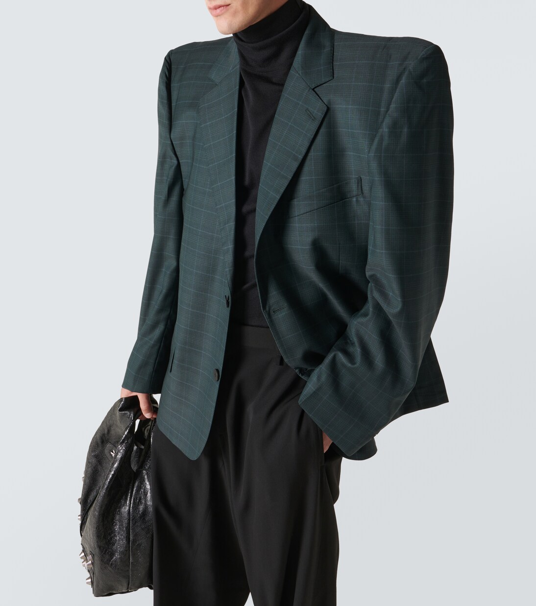 Boxy checked wool blazer | Balenciaga