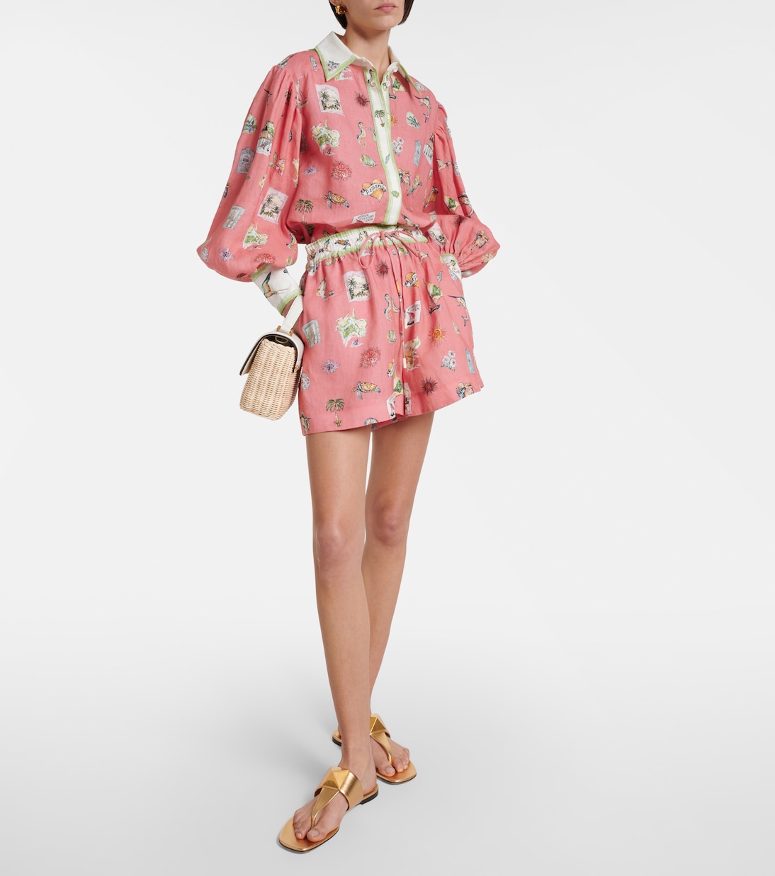 Bedrucktes Hemd aus Leinen | Alémais