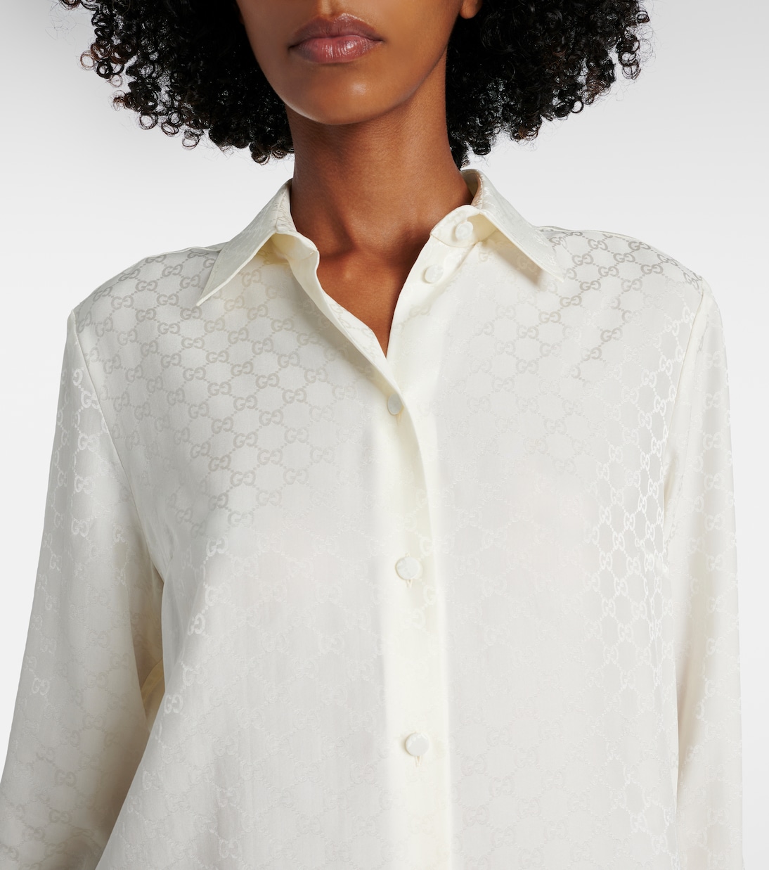 GG silk crêpe shirt | Gucci