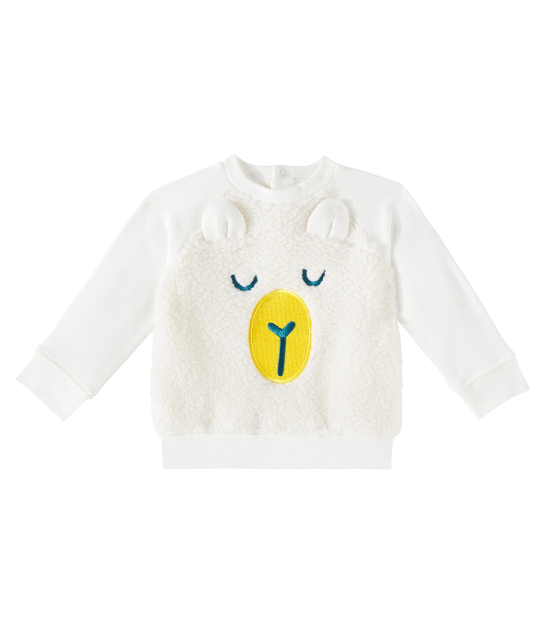 Baby cotton faux shearling sweatshirt | Stella McCartney Kids