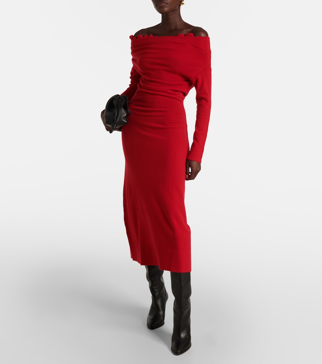 Abito lungo Lunaire  in cashmere con scollo bardot | Altuzarra