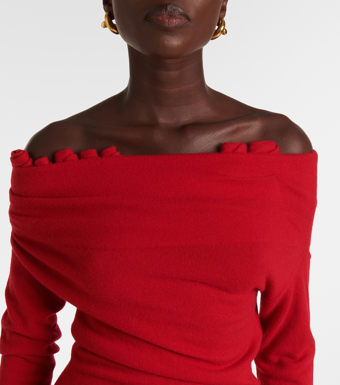 Abito lungo Lunaire  in cashmere con scollo bardot | Altuzarra