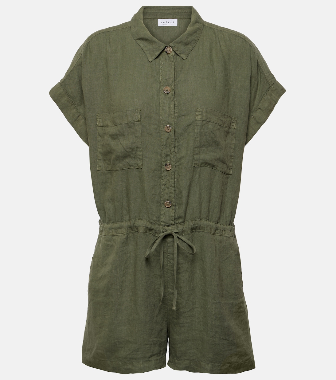 Clare linen romper | Velvet