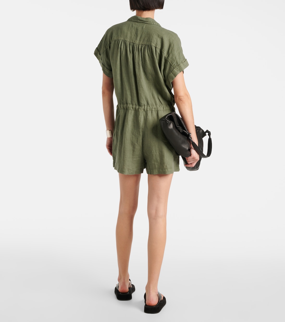 Clare linen romper | Velvet