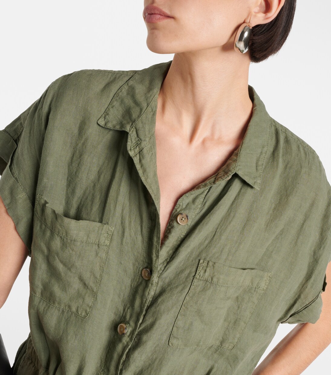 Clare linen romper | Velvet