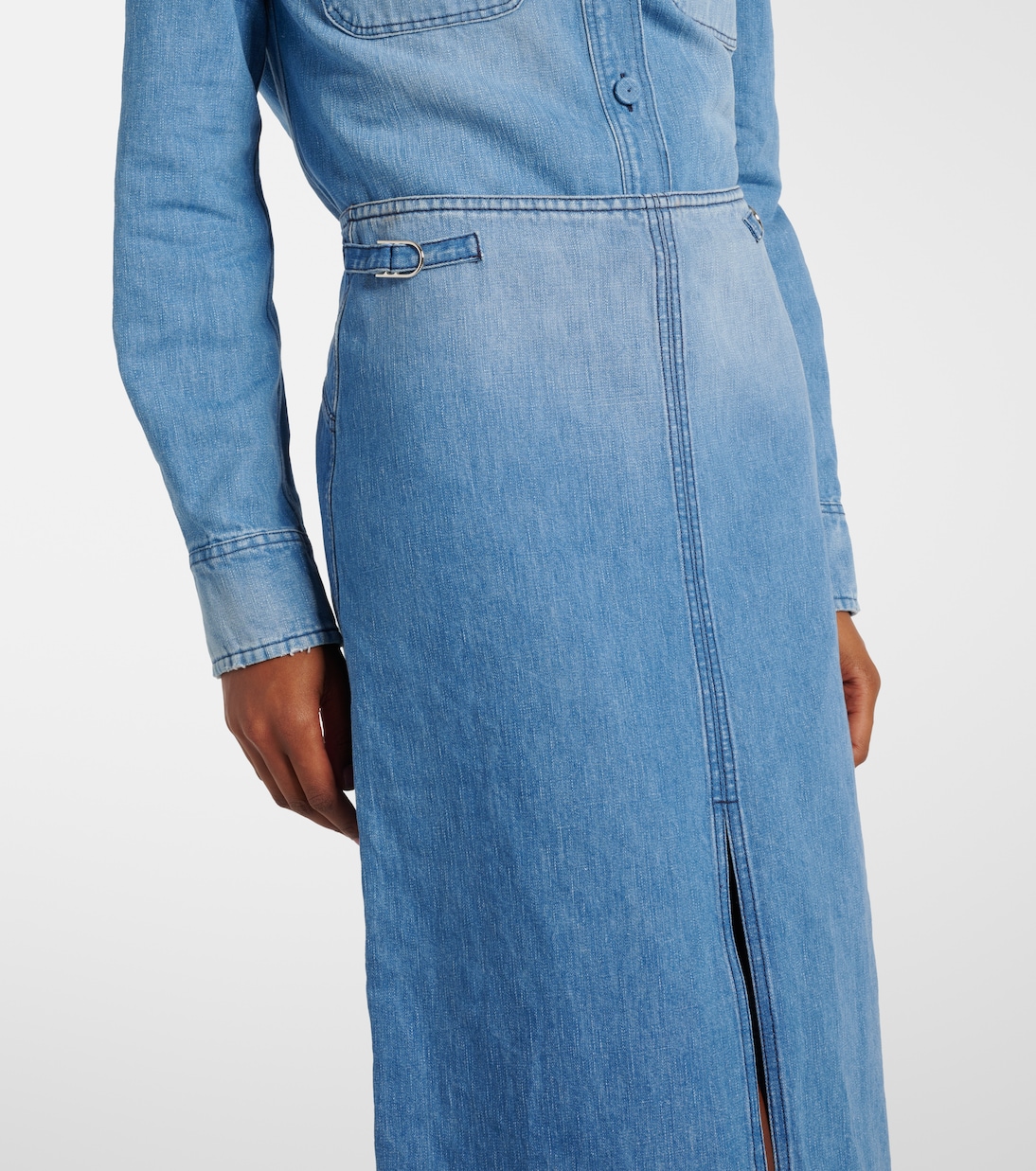 Jupe midi Morelos en coton et lin | Gabriela Hearst