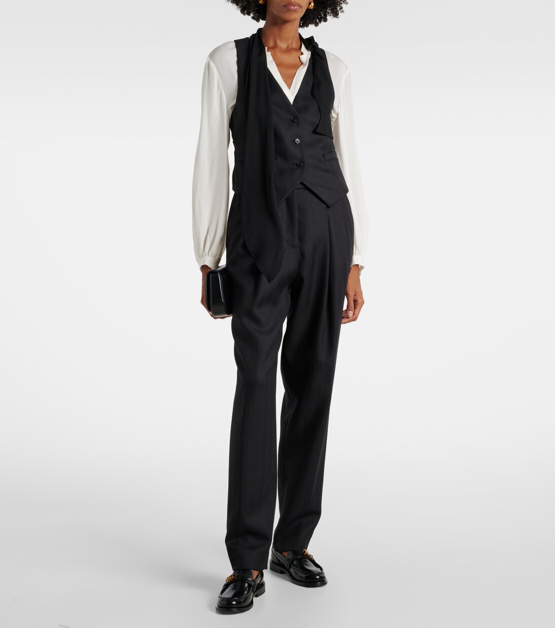 Modern Sophistication pinstripe wool vest | Dorothee Schumacher