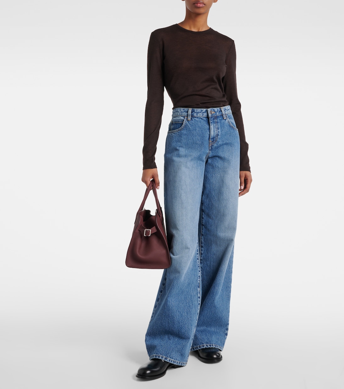 Eglitta low-rise wide-leg jeans | The Row