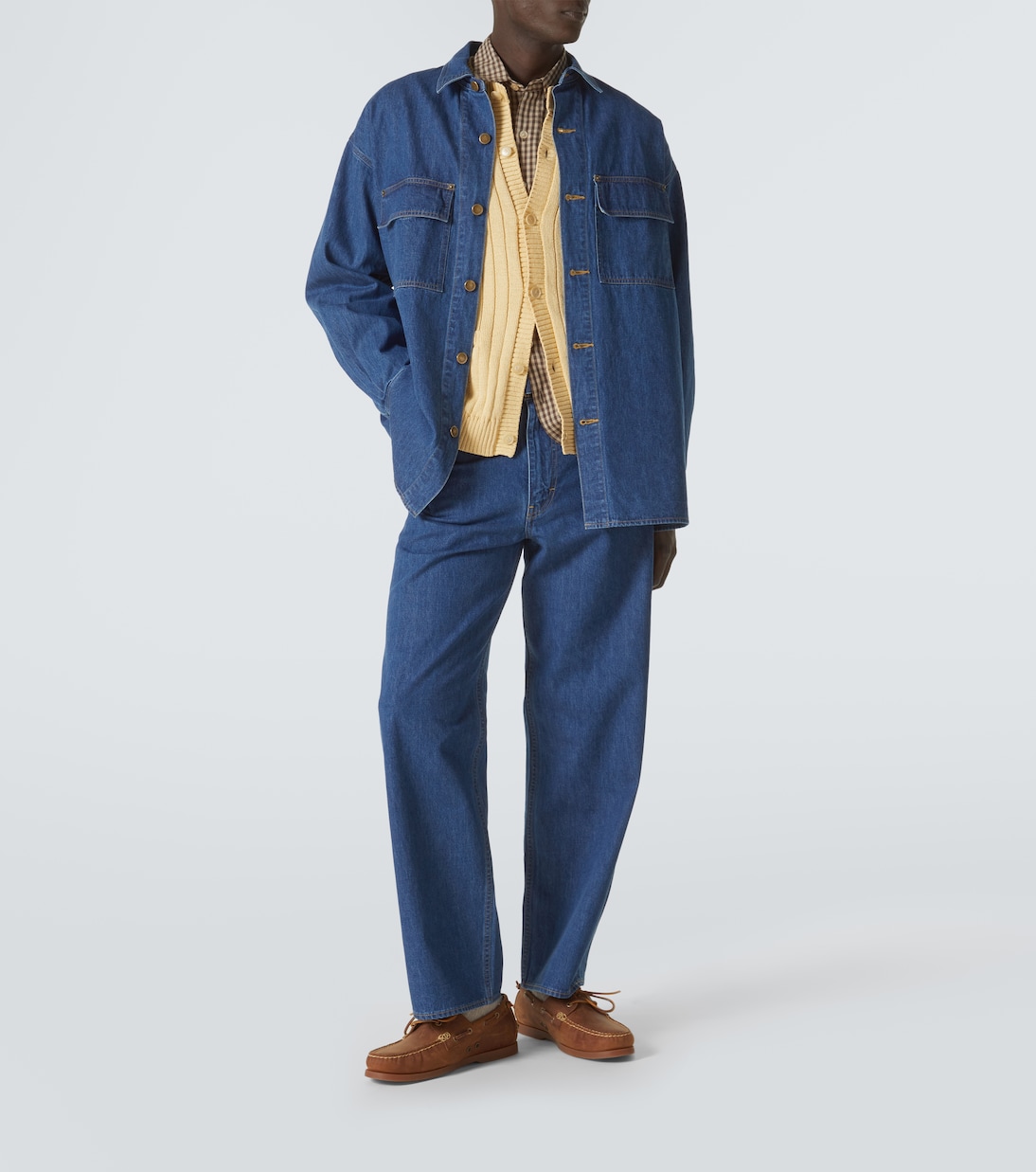 Belted straight jeans | Auralee