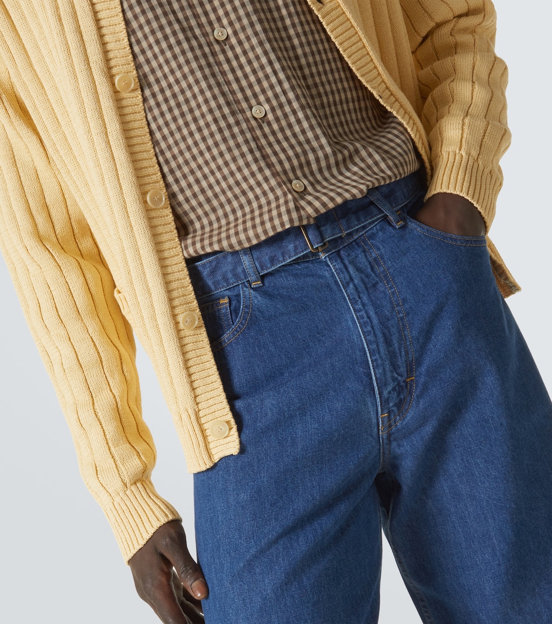 Belted straight jeans | Auralee