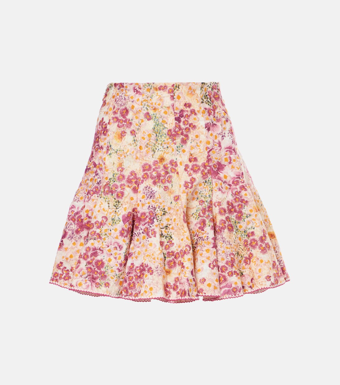 Minifalda Cerezo Florecer de lino floral | Agua by Agua Bendita