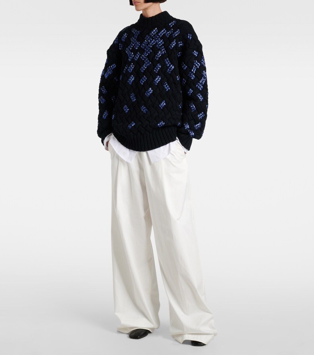 Pull en laine vierge à sequins | Dries Van Noten