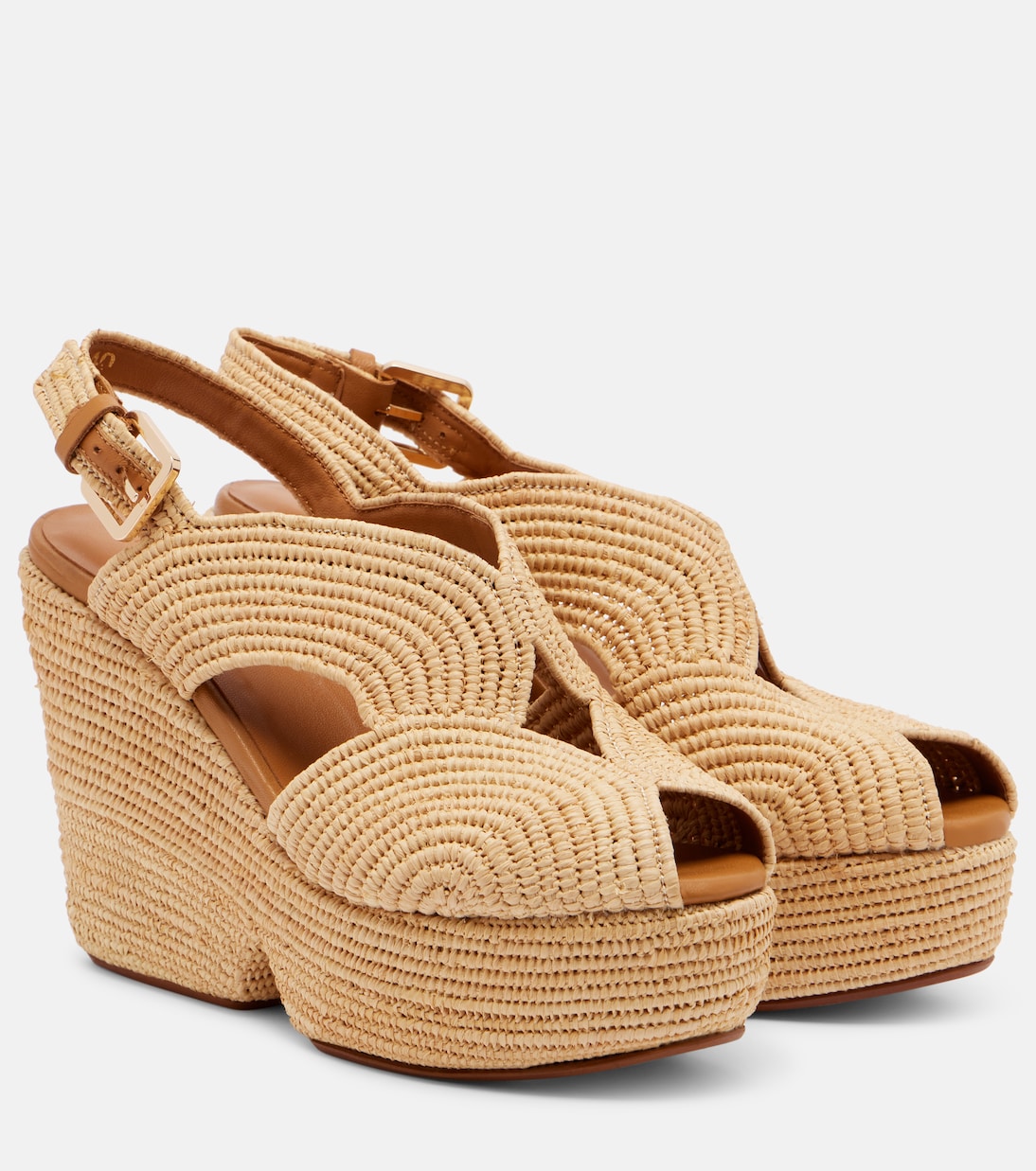 Dolce raffia platform sandals | Clergerie