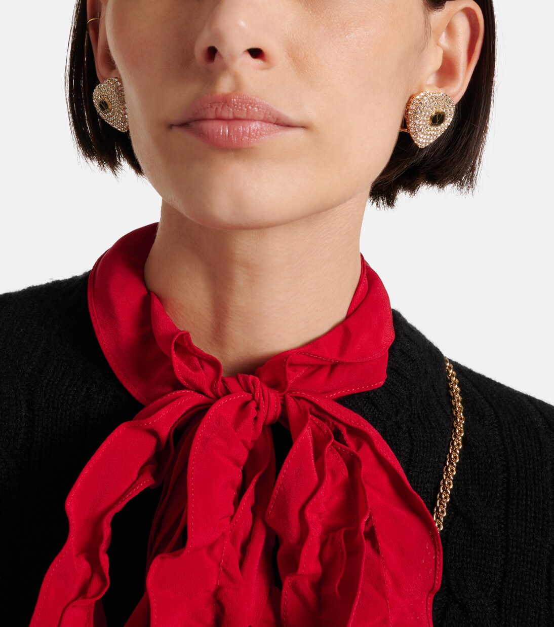 Clip-Ohrringe Cuore XS mit Kristallen | Valentino