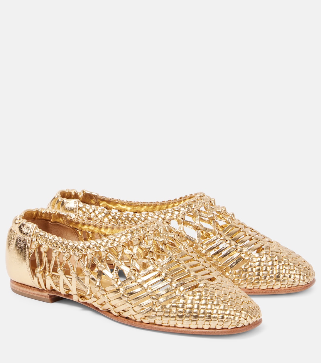 Eden metallic leather ballet flats | Simkhai