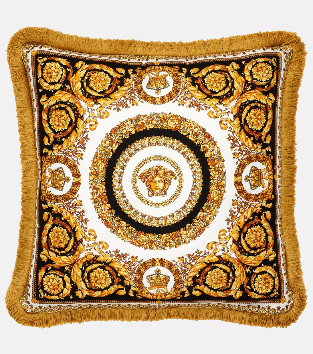 Crete De Fleur silk cushion | Versace Home