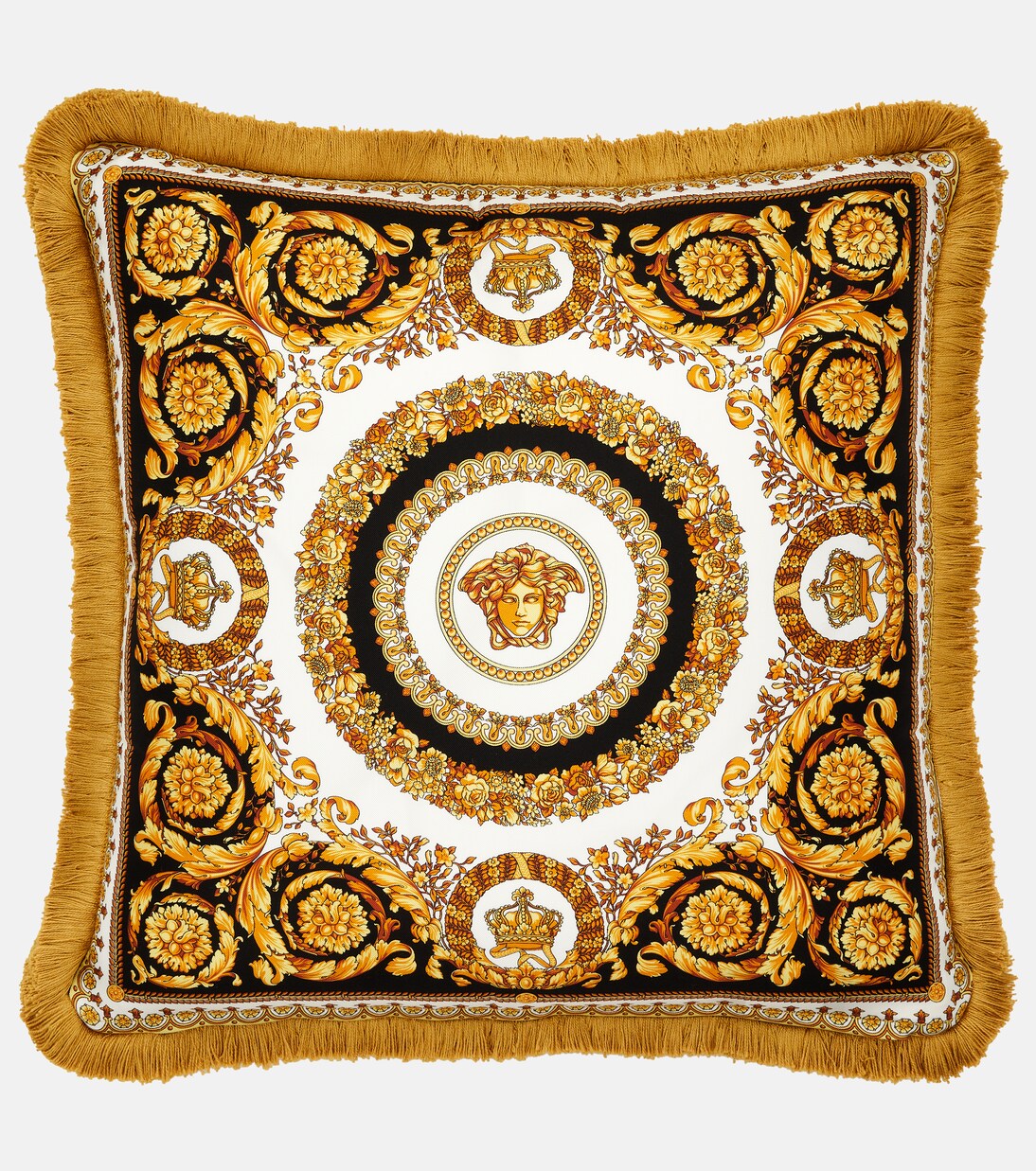 Crete De Fleur silk cushion | Versace Home
