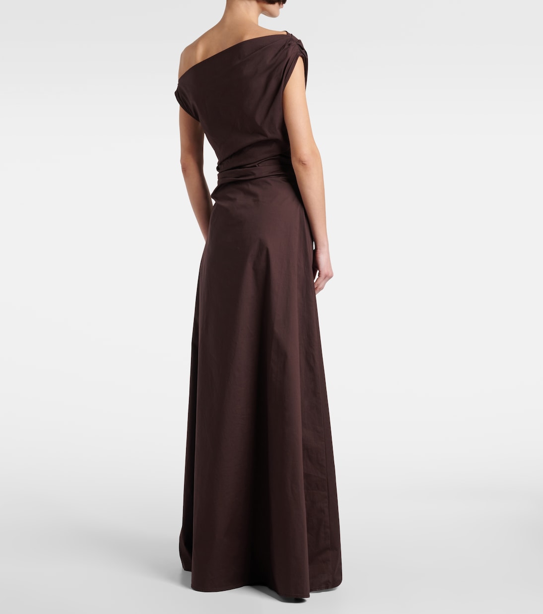 One-Shoulder-Maxikleid Phare aus Baumwolle | Staud