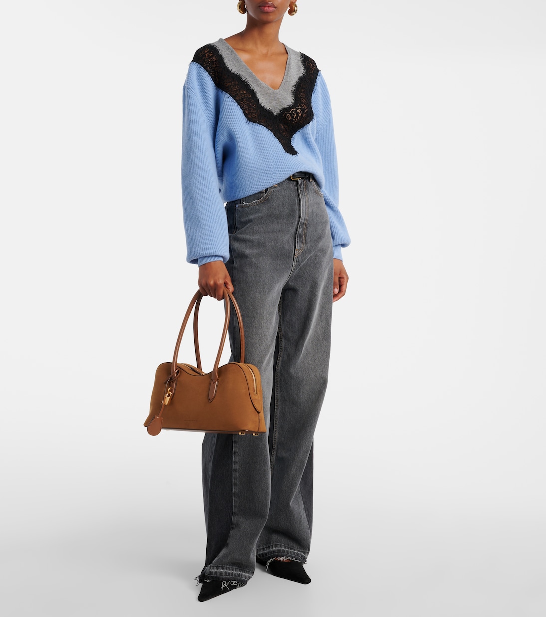 Pull en laine vierge à dentelle | Stella McCartney