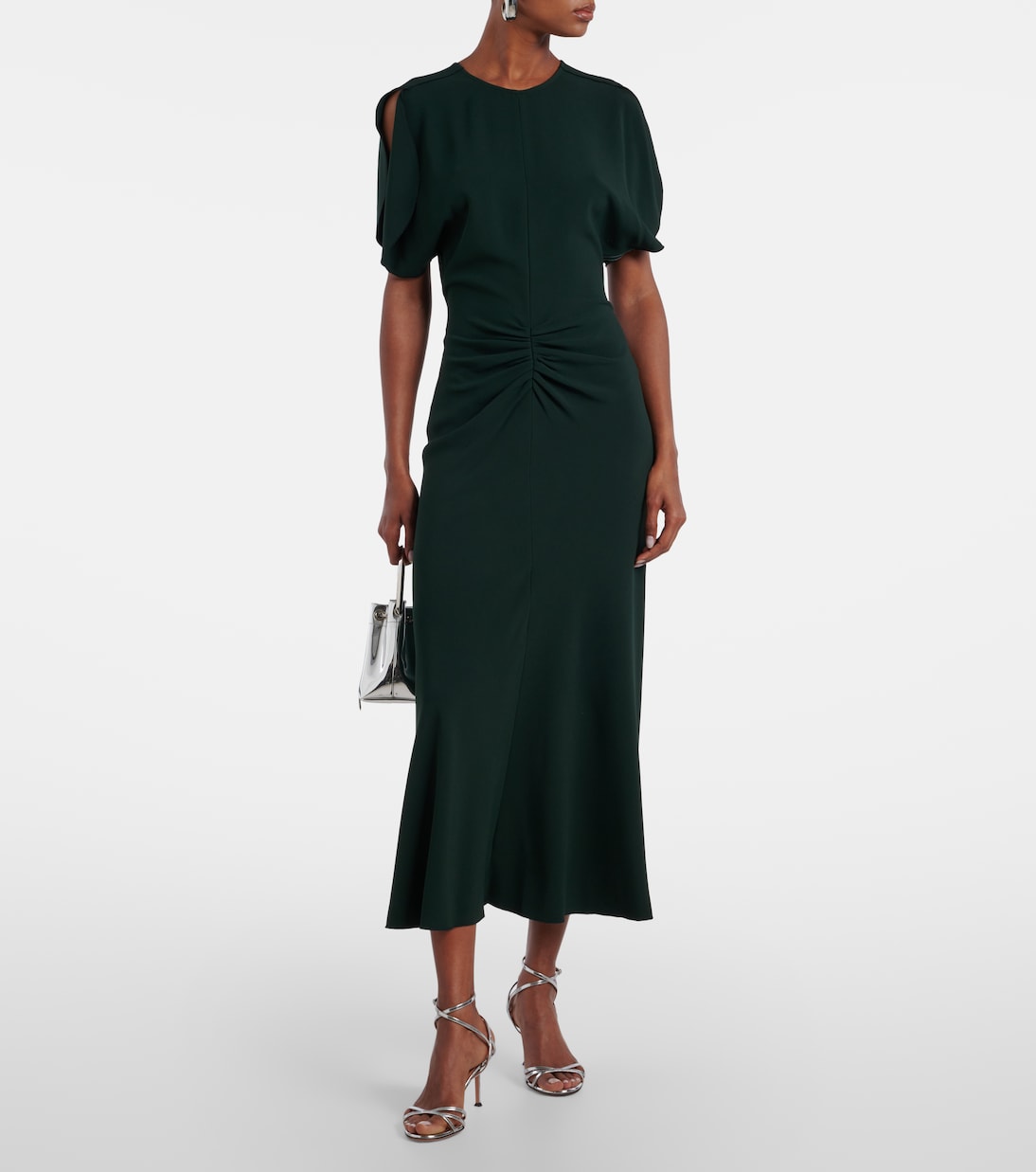 Gathered midi dress | Victoria Beckham
