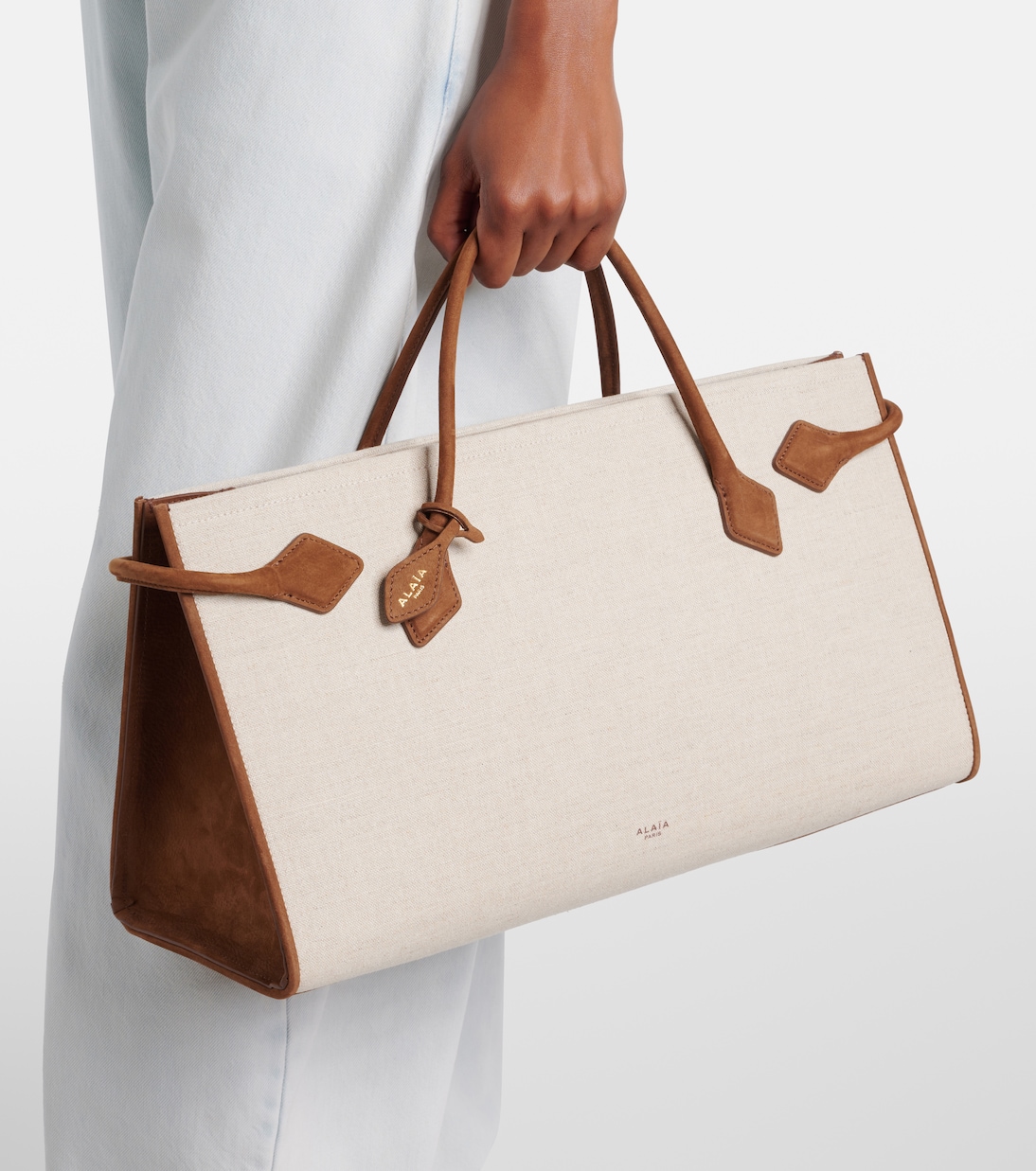 Tote Bag Le Teckel aus Canvas mit Leder | Alaïa