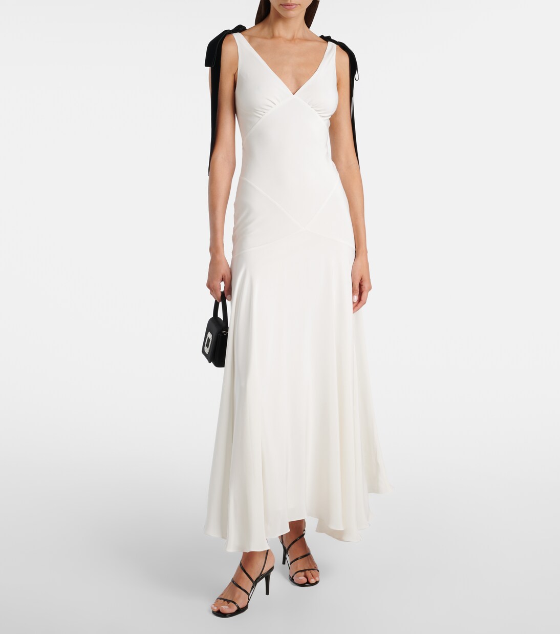 Robe longue en crêpe de soie | Rodarte