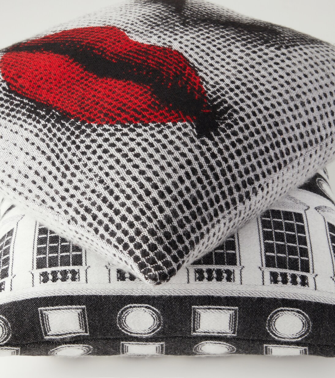 Kiss jacquard cushion | Fornasetti