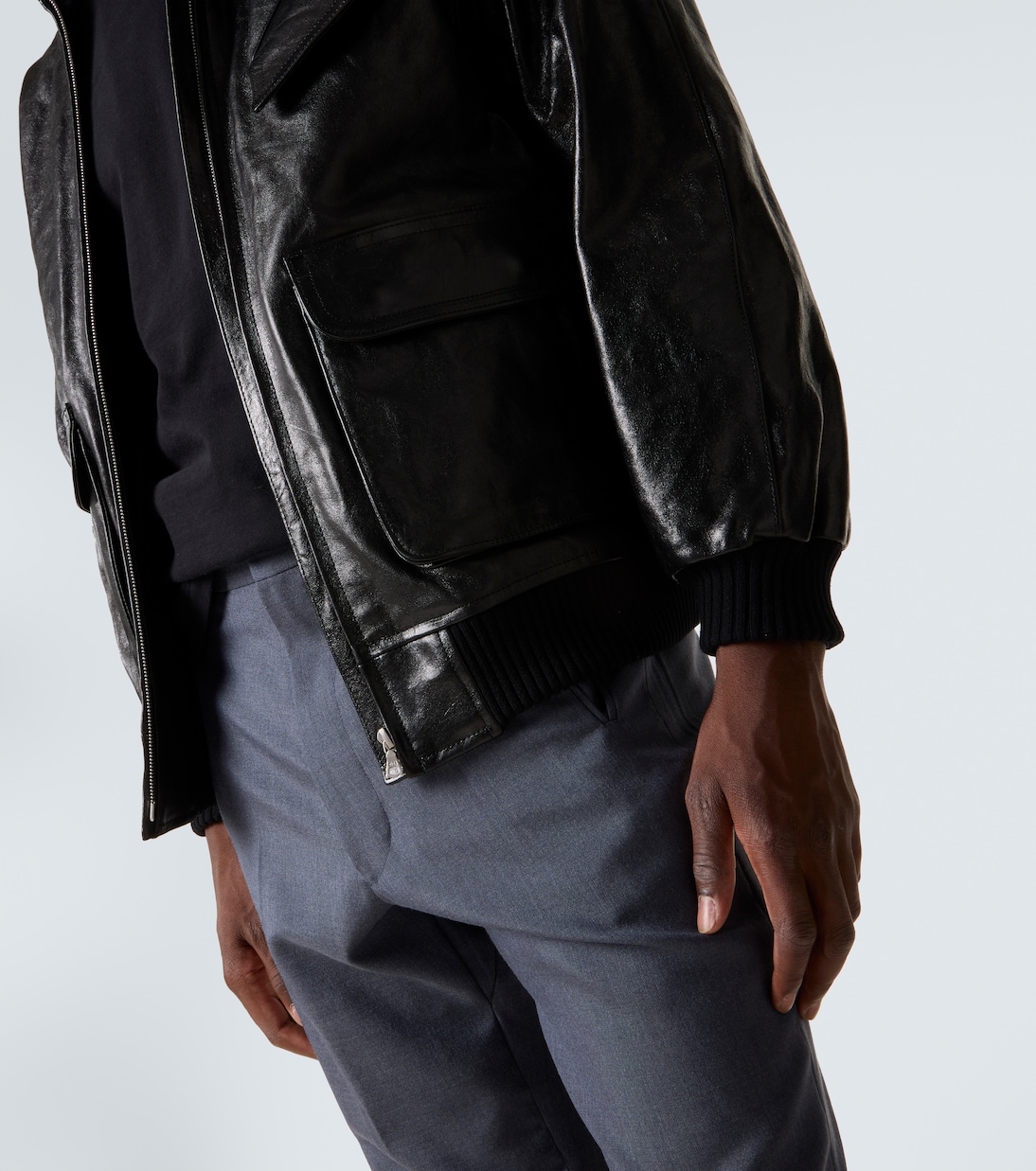 Giacca blouson in pelle | Auralee