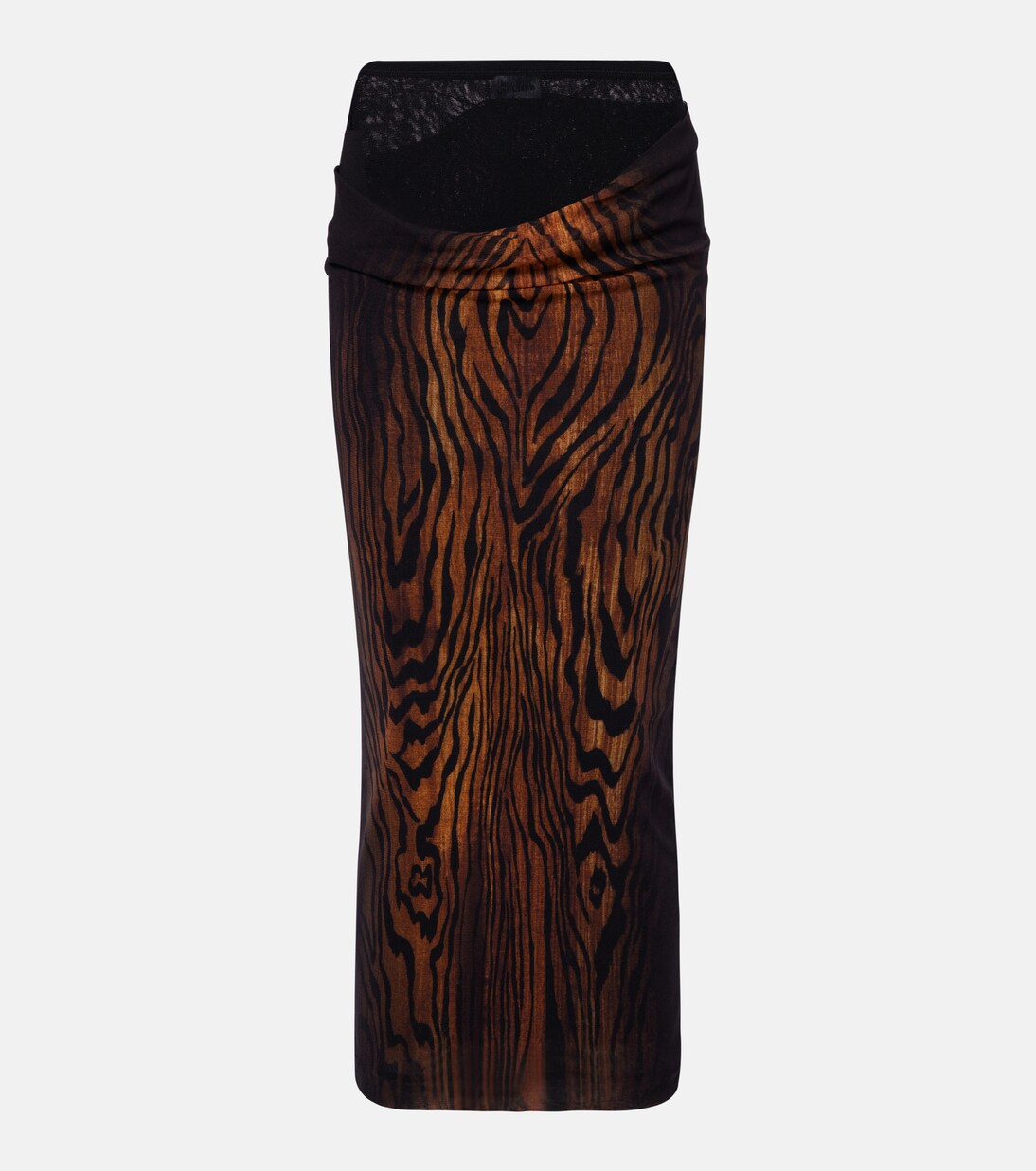 Wood trompe l'œil tulle midi skirt | Jean Paul Gaultier