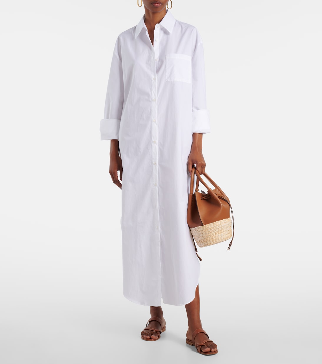 Robe chemise Helena en coton | The Frankie Shop