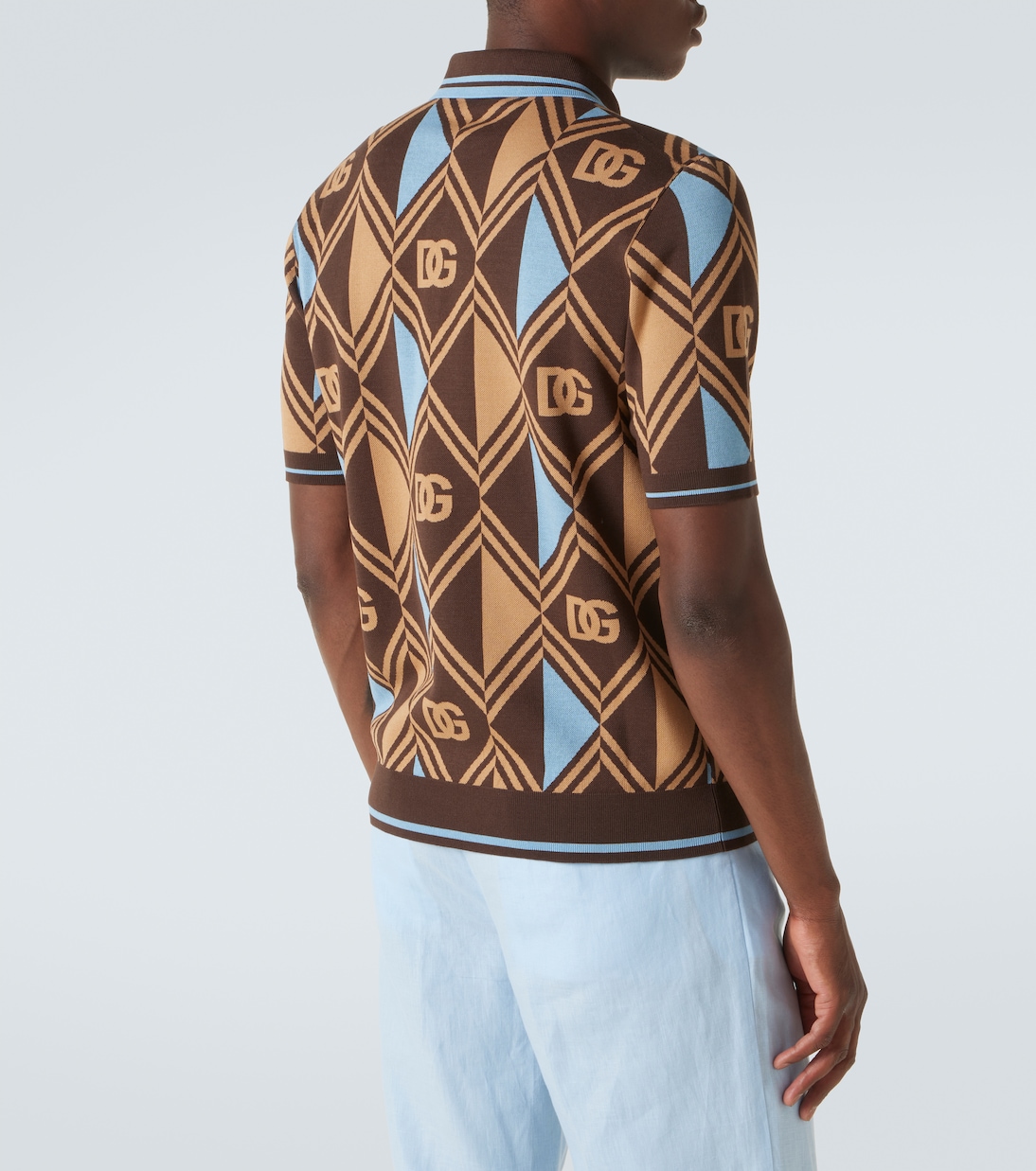 Polohemd DG aus Jacquard | Dolce&Gabbana