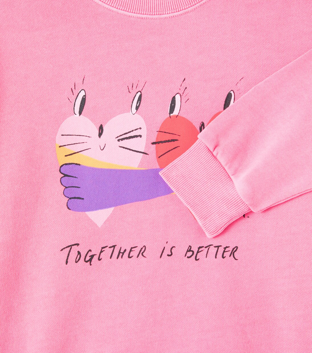 Together printed ruffled cotton sweatshirt | Jellymallow