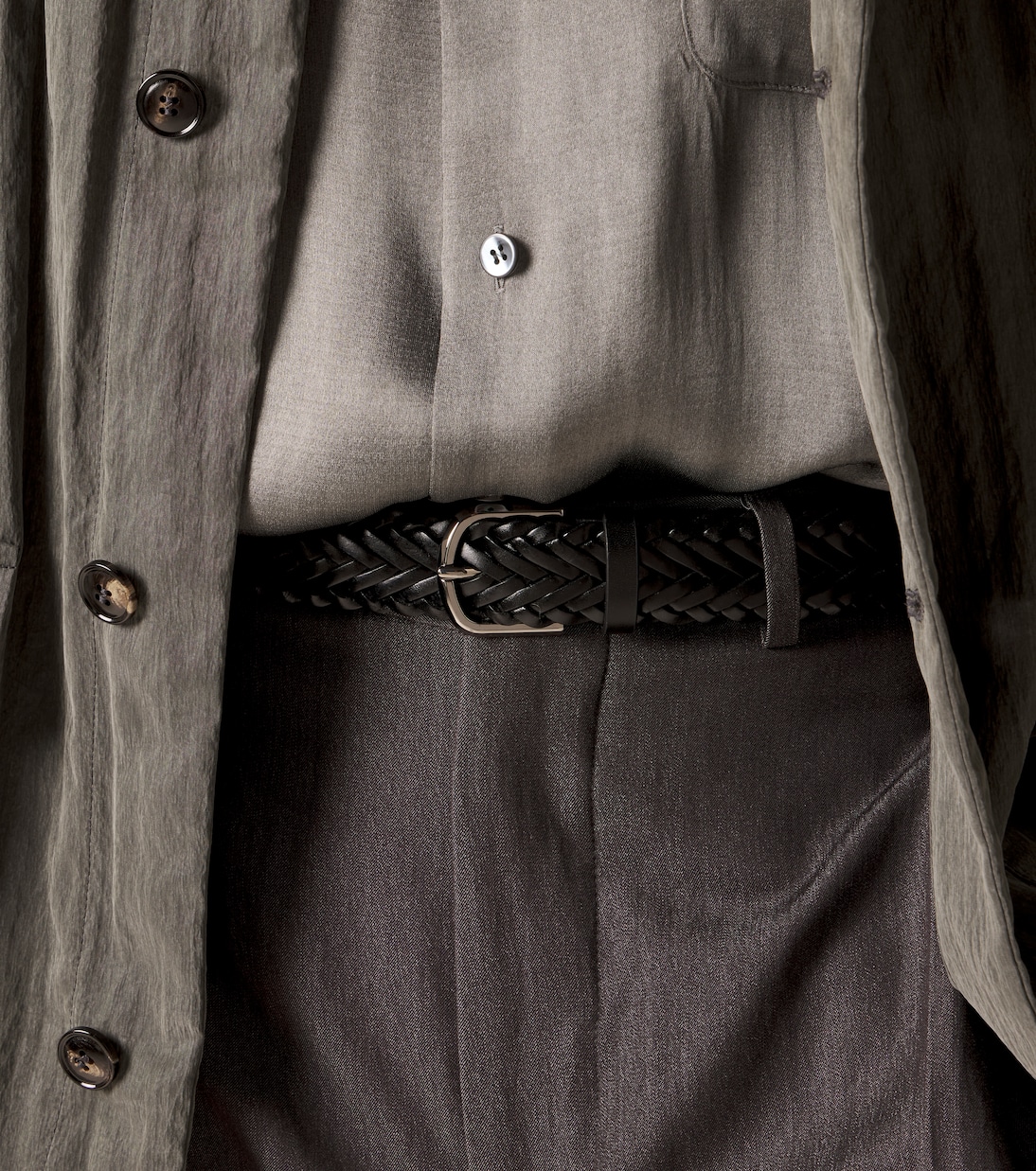 Braided leather belt | Giorgio Armani