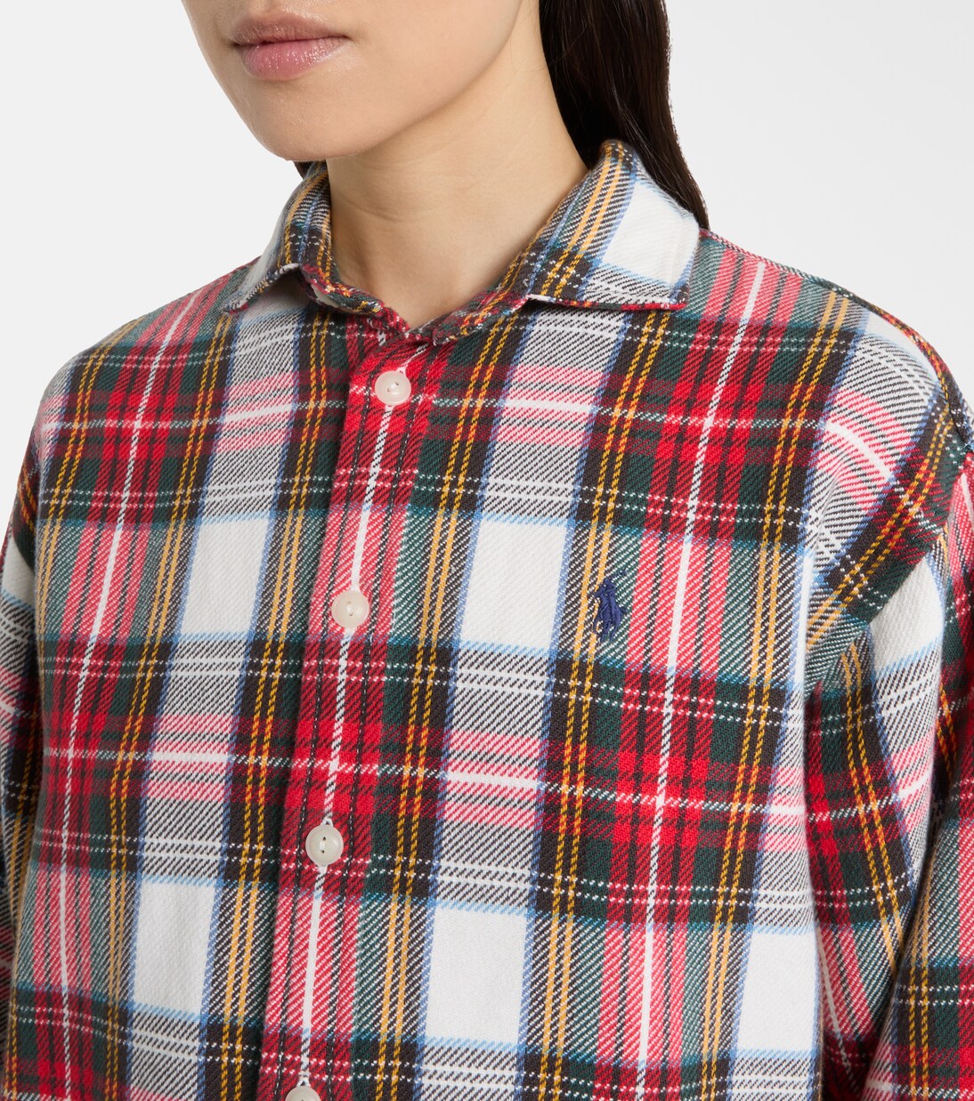 Plaid cotton fleece shirt | Polo Ralph Lauren