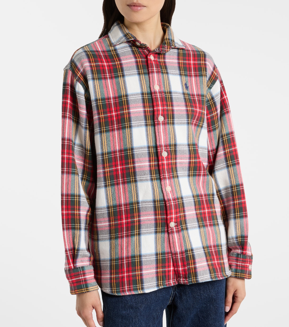 Plaid cotton fleece shirt | Polo Ralph Lauren