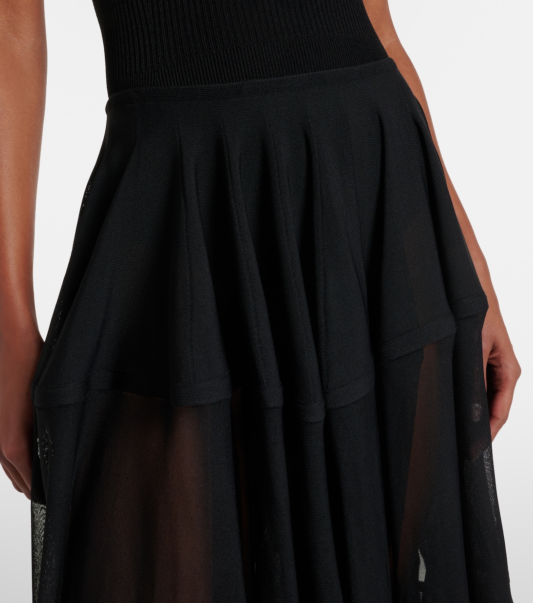 半透视中长半身裙 | Alaïa