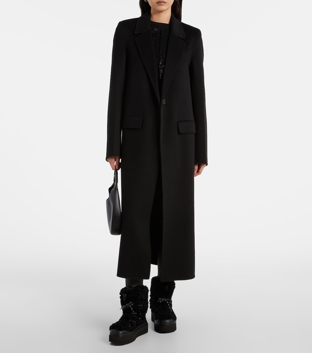 Mellow shearling and suede lace-up boots | Tory Burch