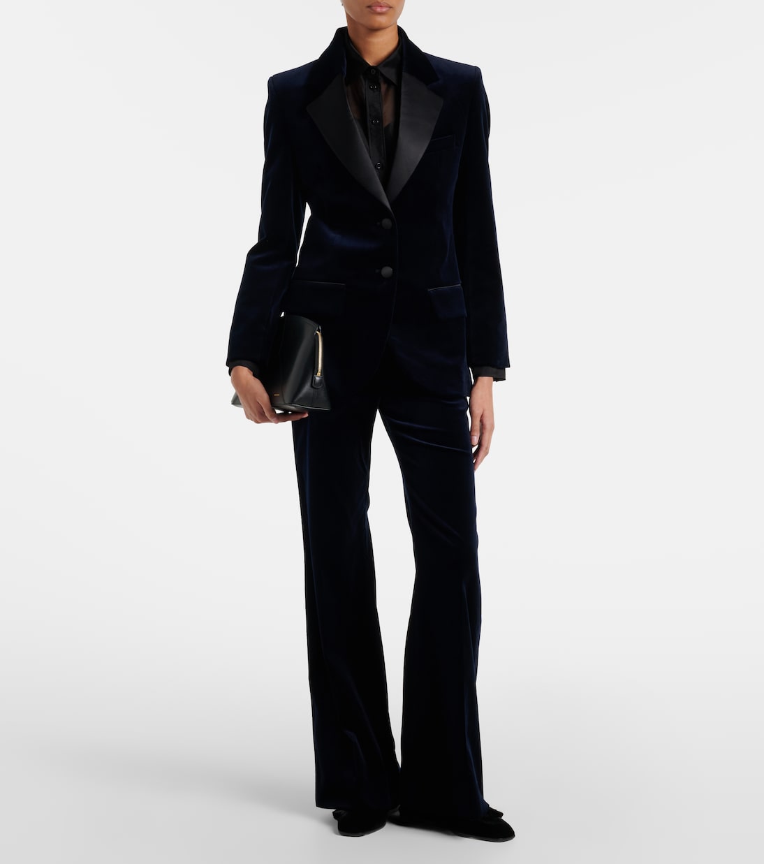 Cotton-blend velvet blazer | Victoria Beckham