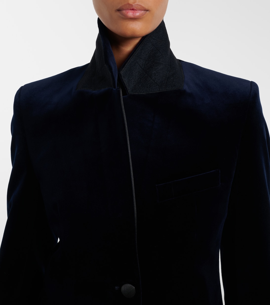 Cotton-blend velvet blazer | Victoria Beckham