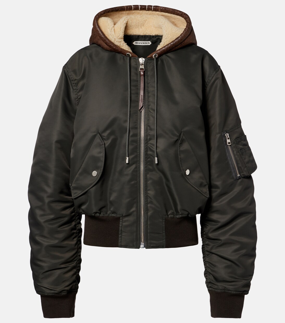 Shearling-trimmed bomber jacket | JW Anderson