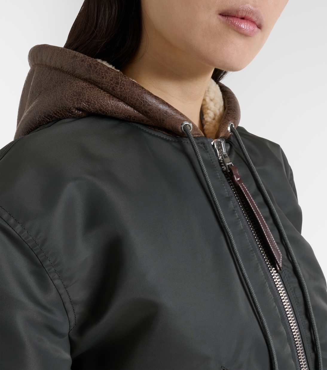 Shearling-trimmed bomber jacket | JW Anderson